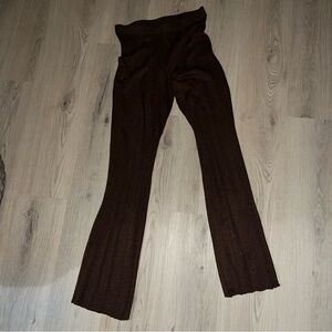 ZARA Brown Sheer Flared Pants – Size L